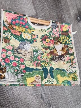 Vintage Purse Floral & Kitty Design